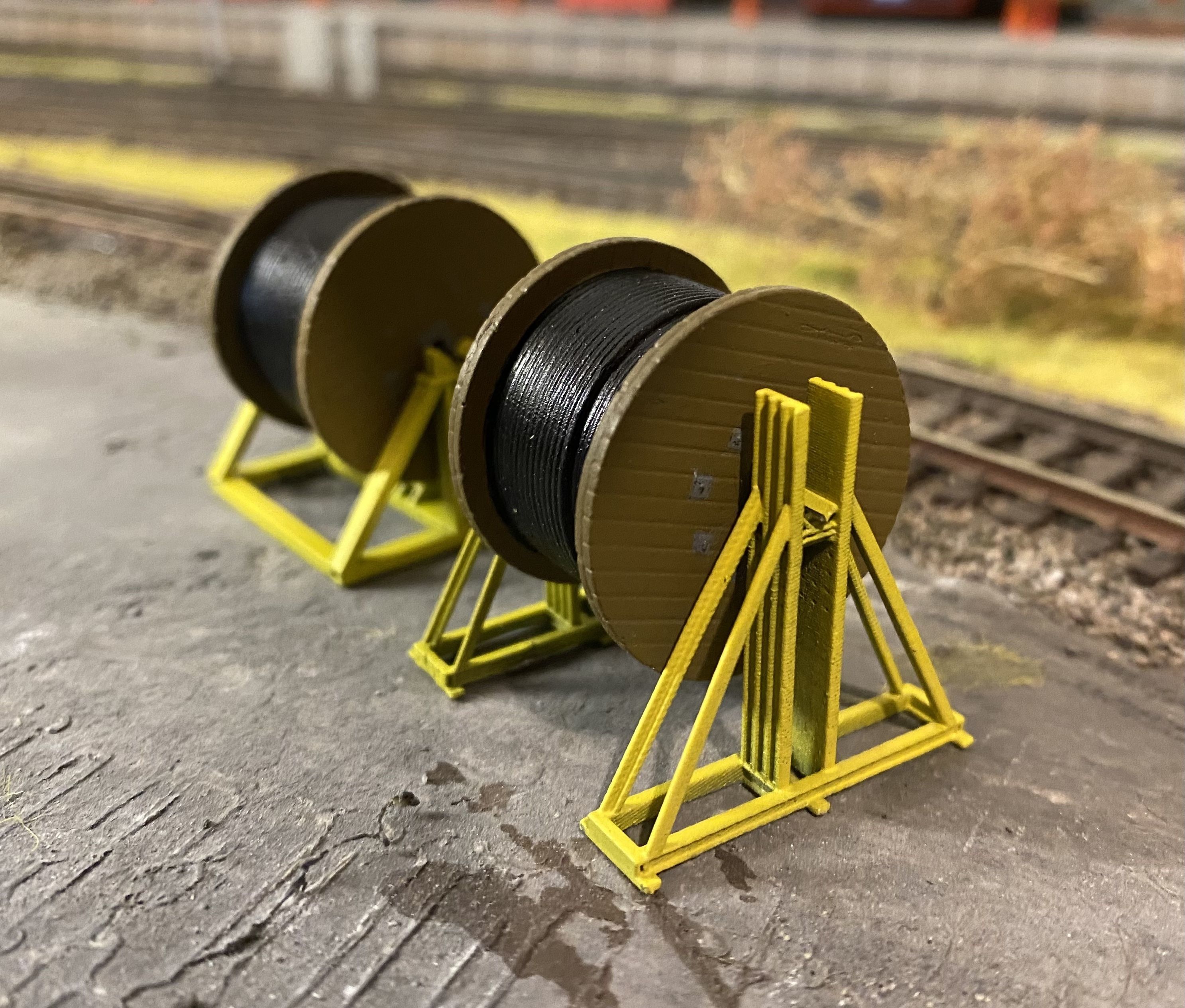 Model Railway - Cable Drum Jack and Stand 3D print model_19