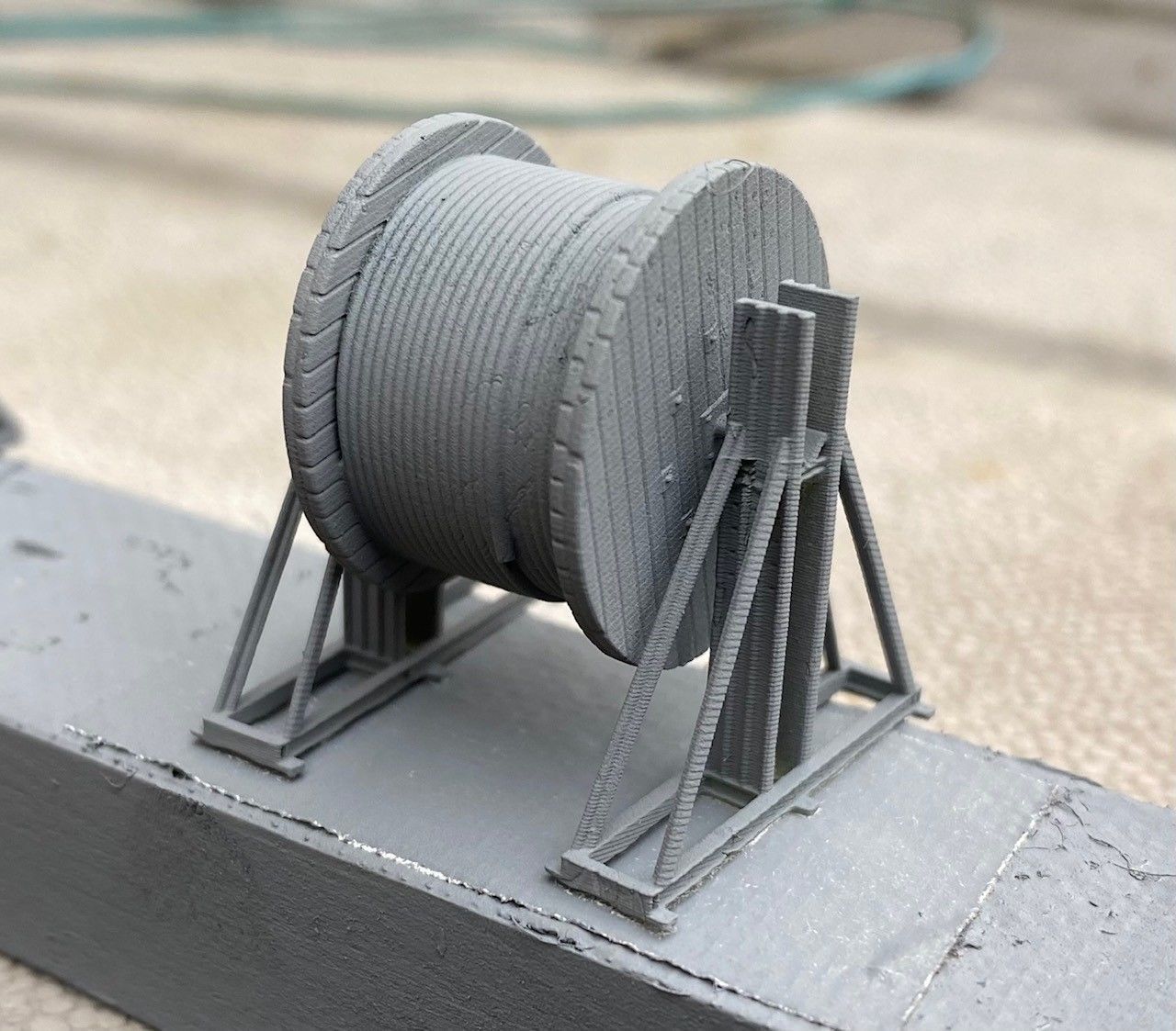 Model Railway - Cable Drum Jack and Stand 3D print model_14
