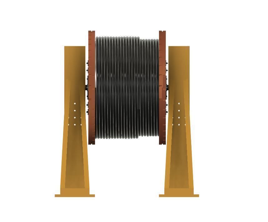 Model Railway - Cable Drum Jack and Stand 3D print model_8