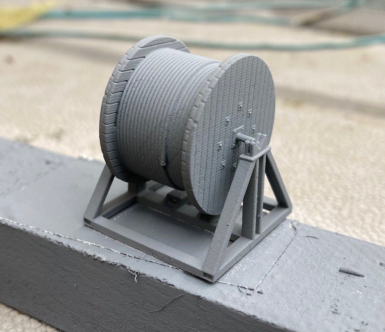 Model Railway - Cable Drum Jack and Stand 3D print model_15