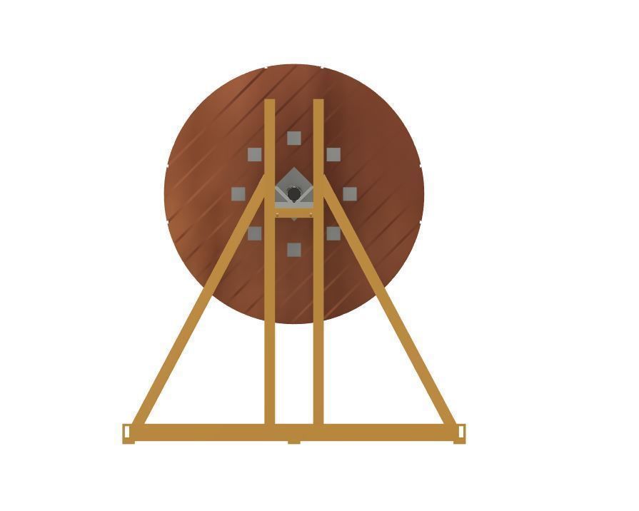 Model Railway - Cable Drum Jack and Stand 3D print model_6