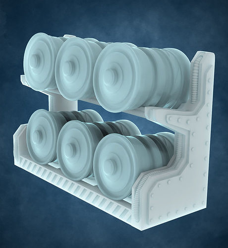 RACK and BARREL 3D print model