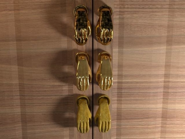 palm door handle 3D model_8