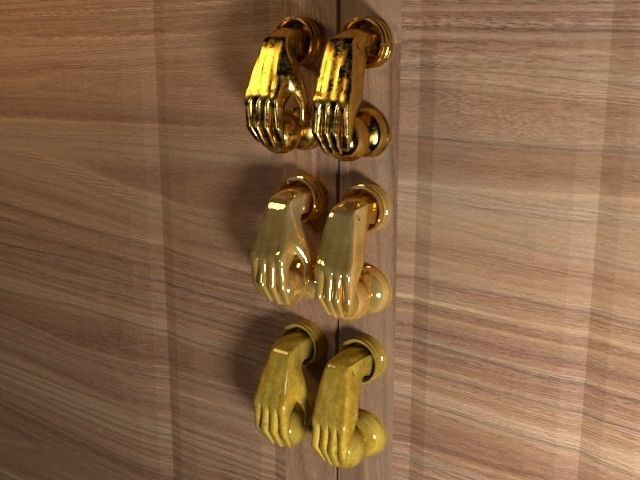 palm door handle 3D model_9