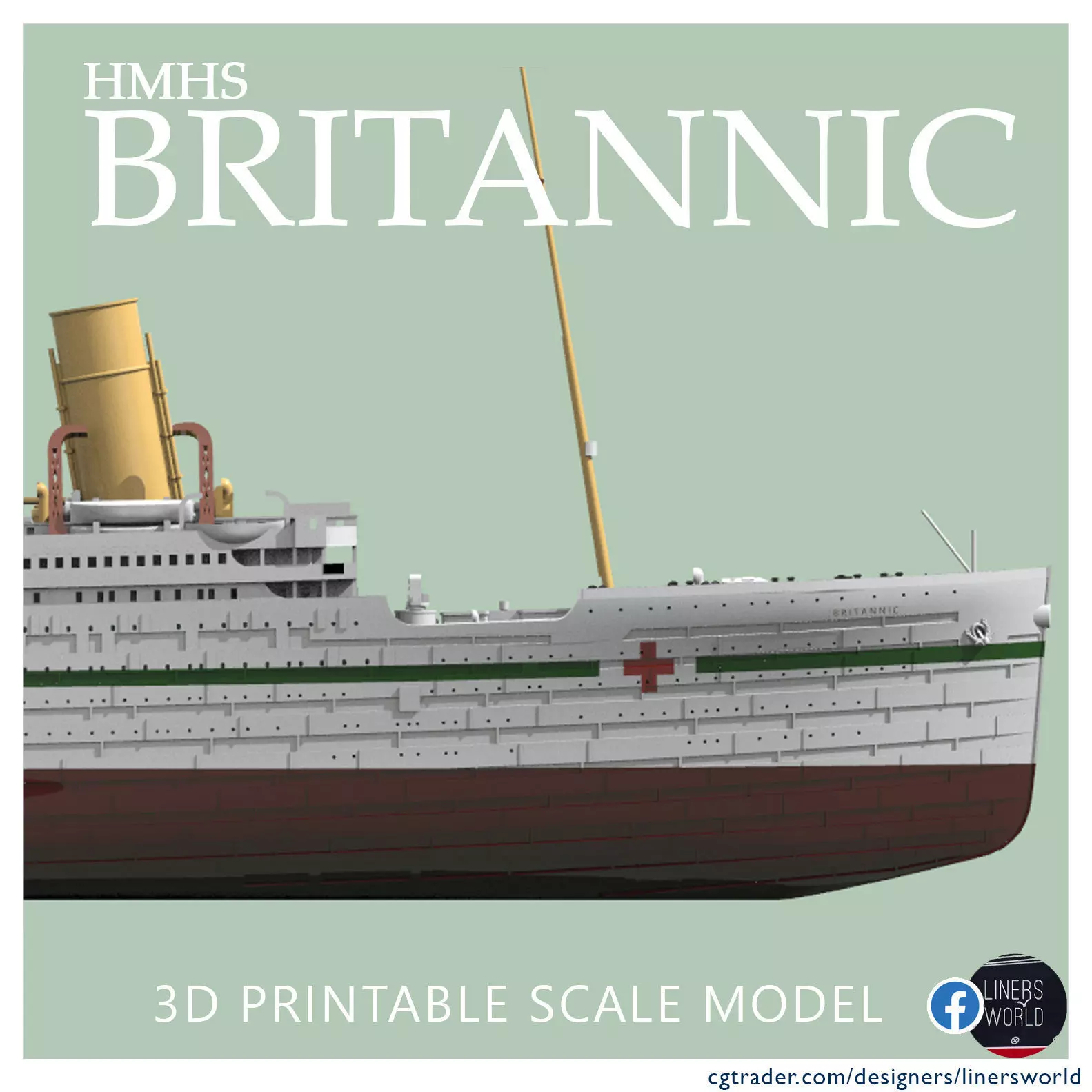 HMHS Britannic Titanics younger and last sister 3D print model_0