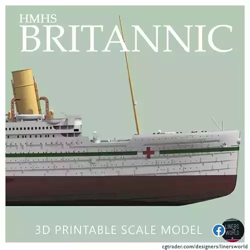 HMHS Britannic Titanics younger and last sister 3D print model