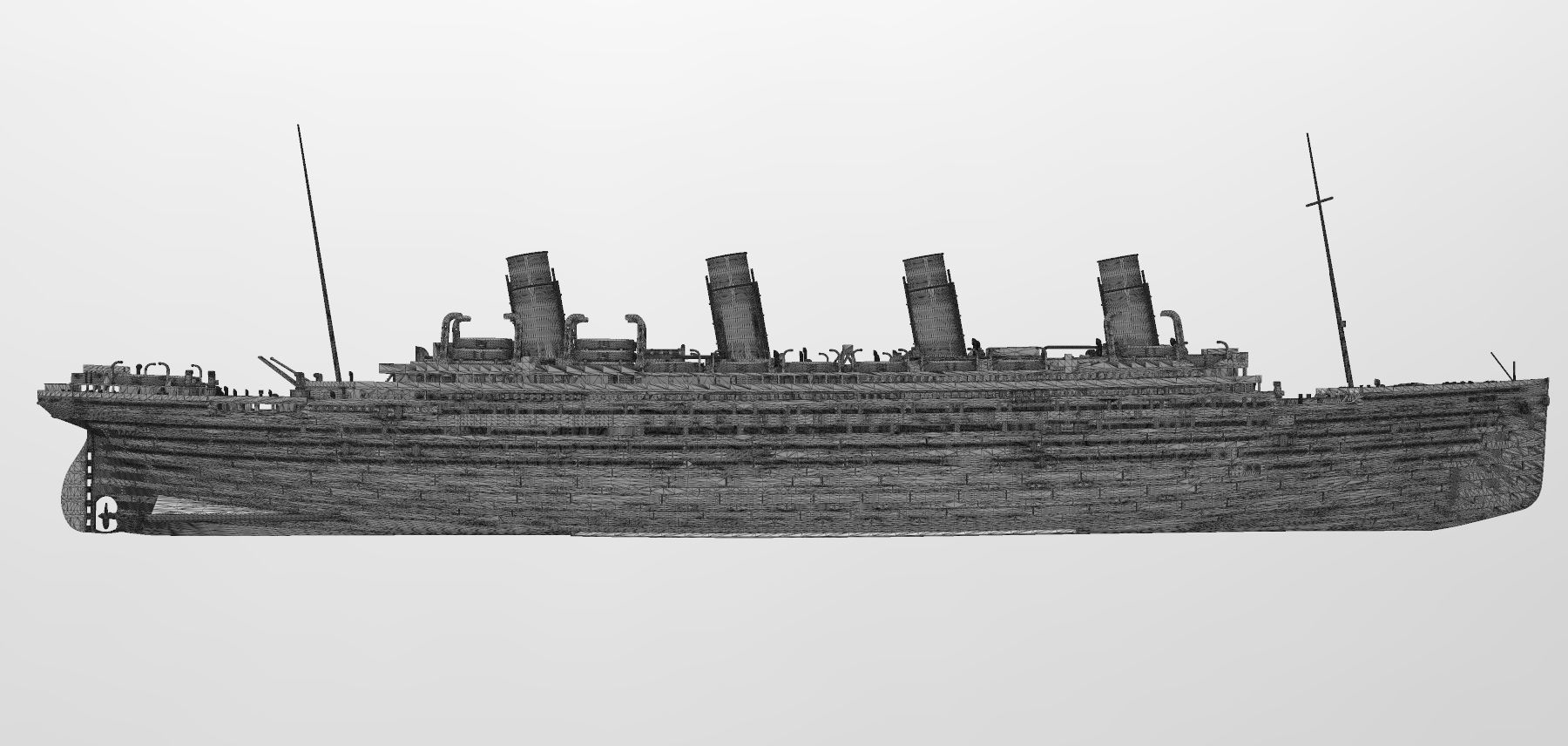 HMHS Britannic Titanics younger and last sister 3D print model_3