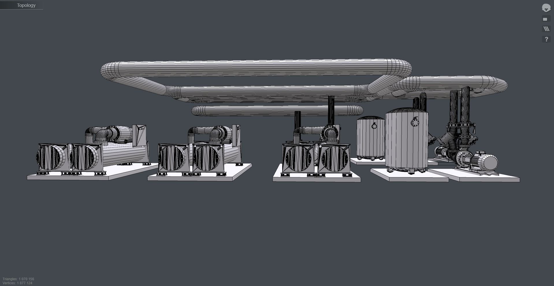 Industrial boiler room 3D model_13