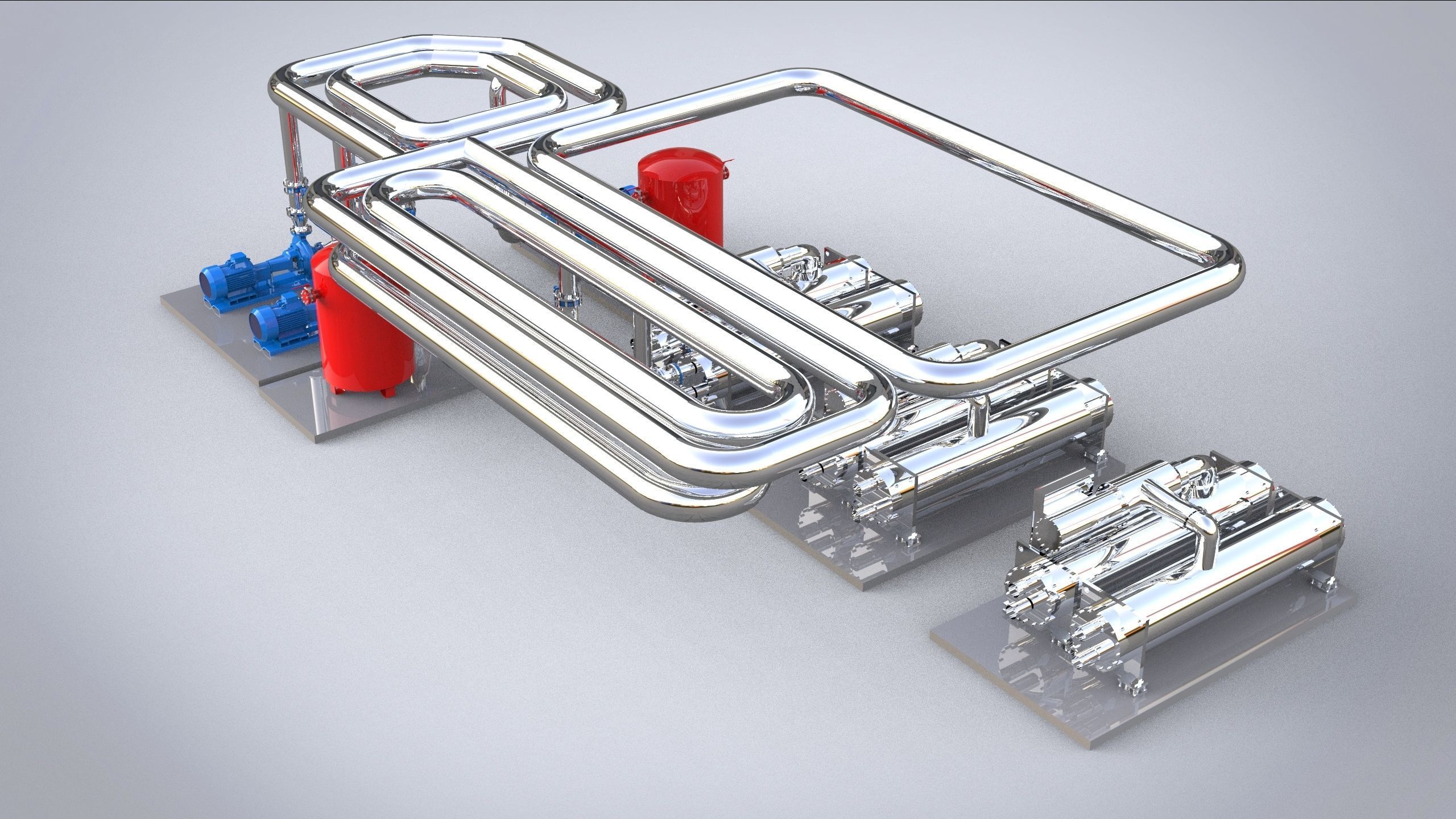 Industrial boiler room 3D model_9