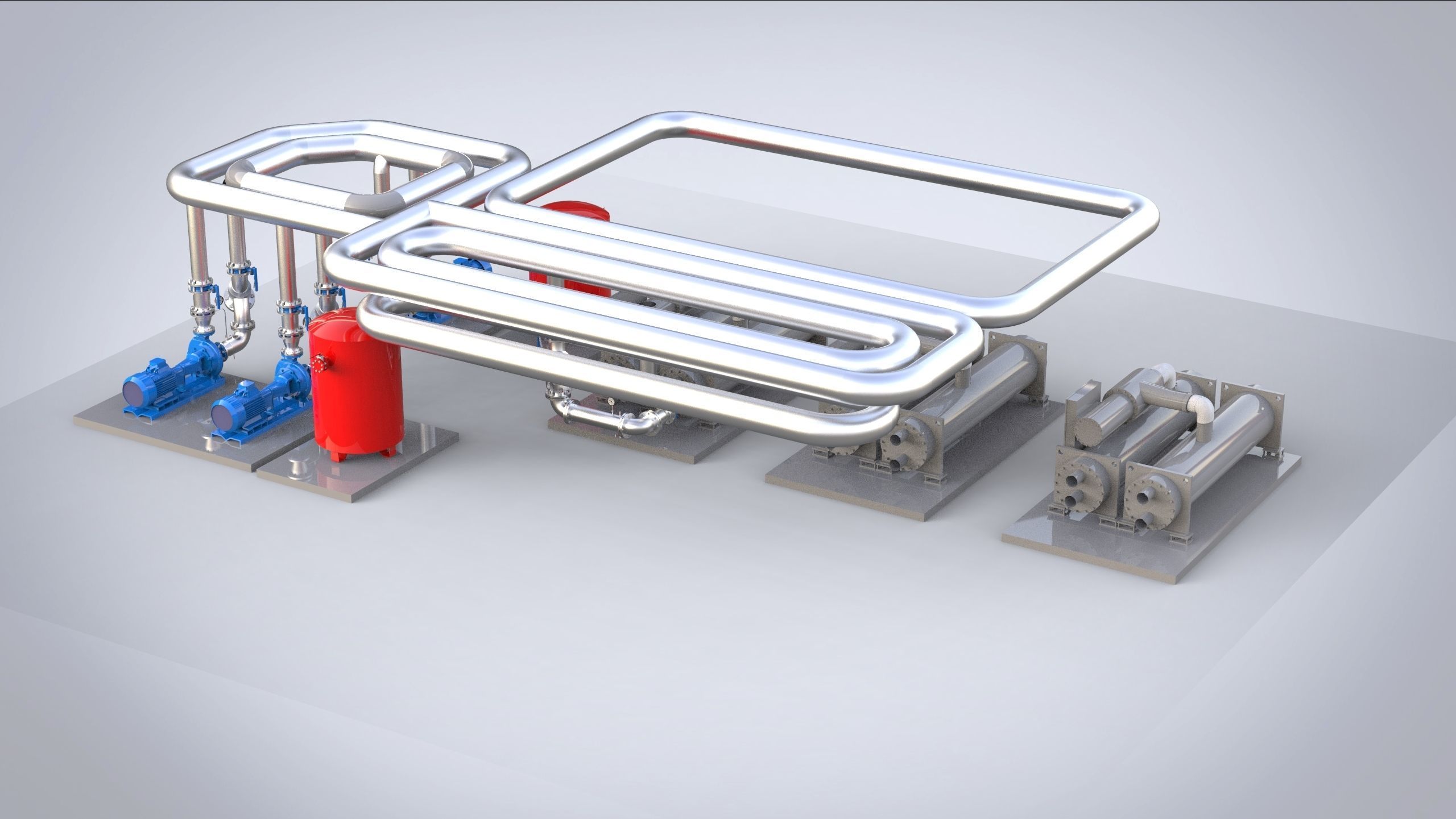Industrial boiler room 3D model_7