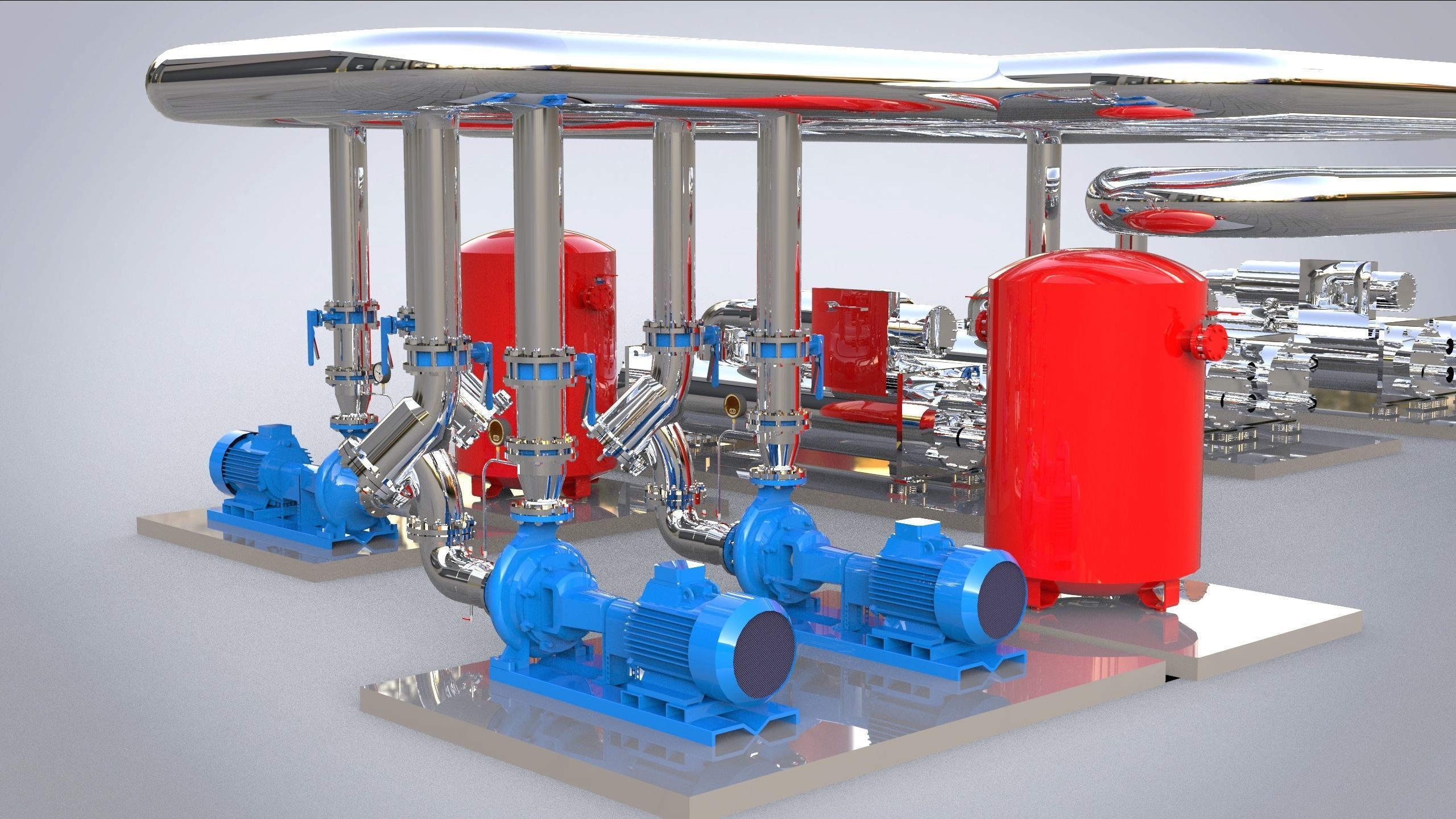 Industrial boiler room 3D model_5
