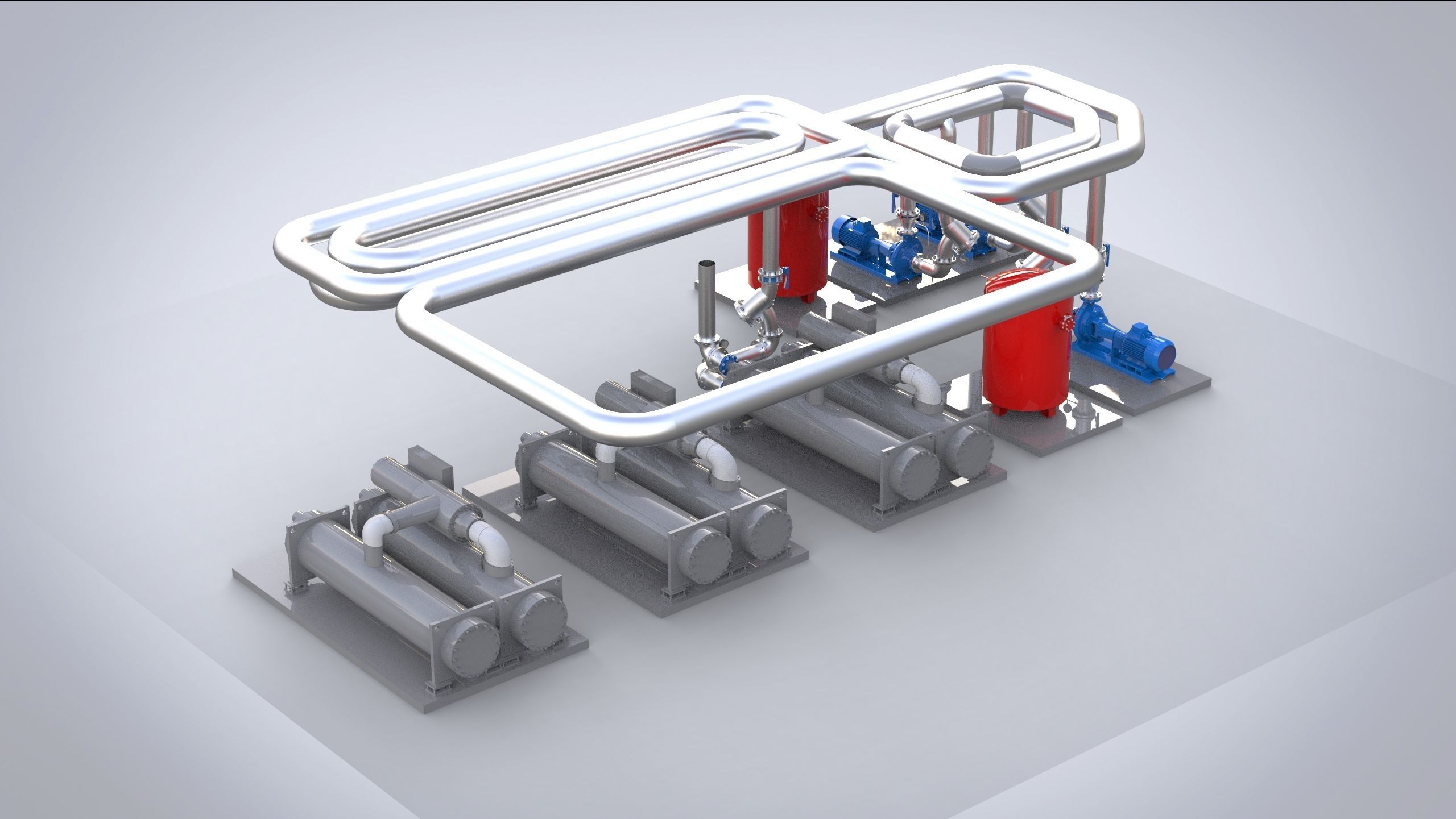 Industrial boiler room 3D model_8