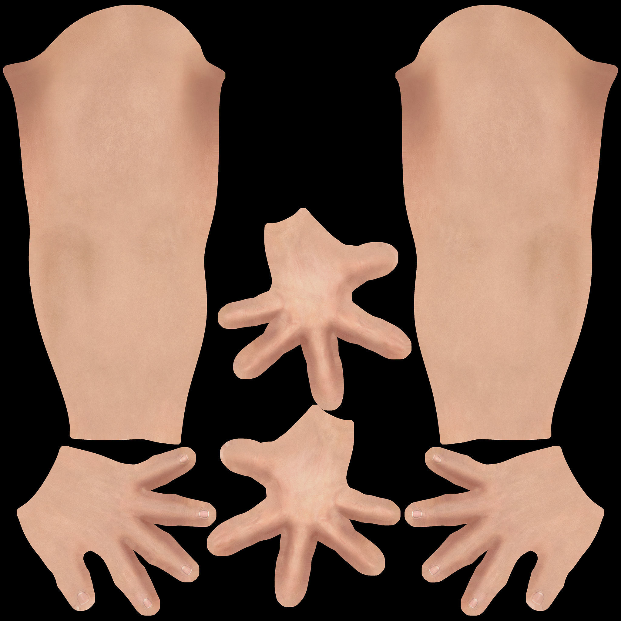 Corp Tops and shorts Low-poly 3D model_11