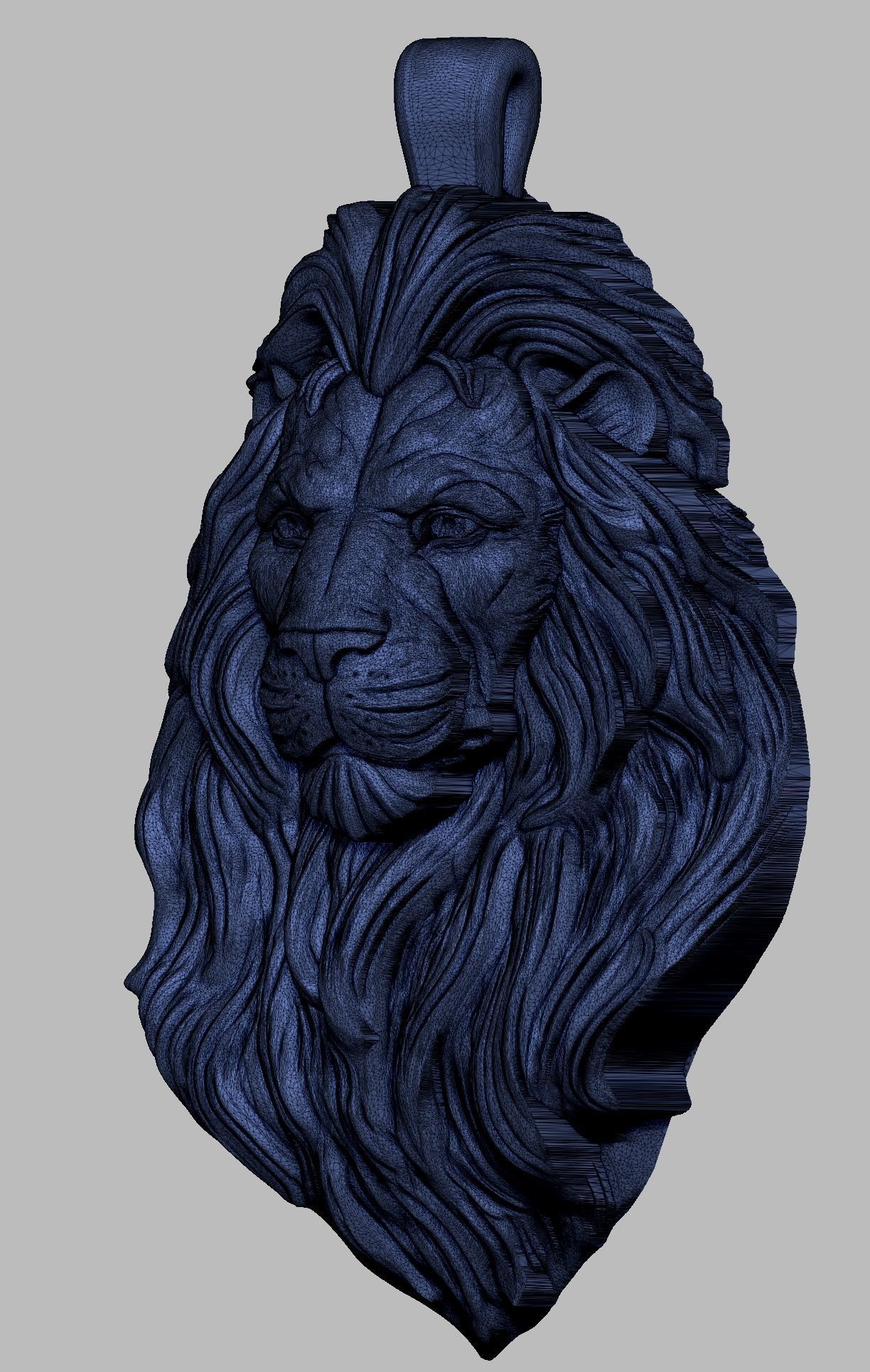 Lion Pendant 3D print model_4