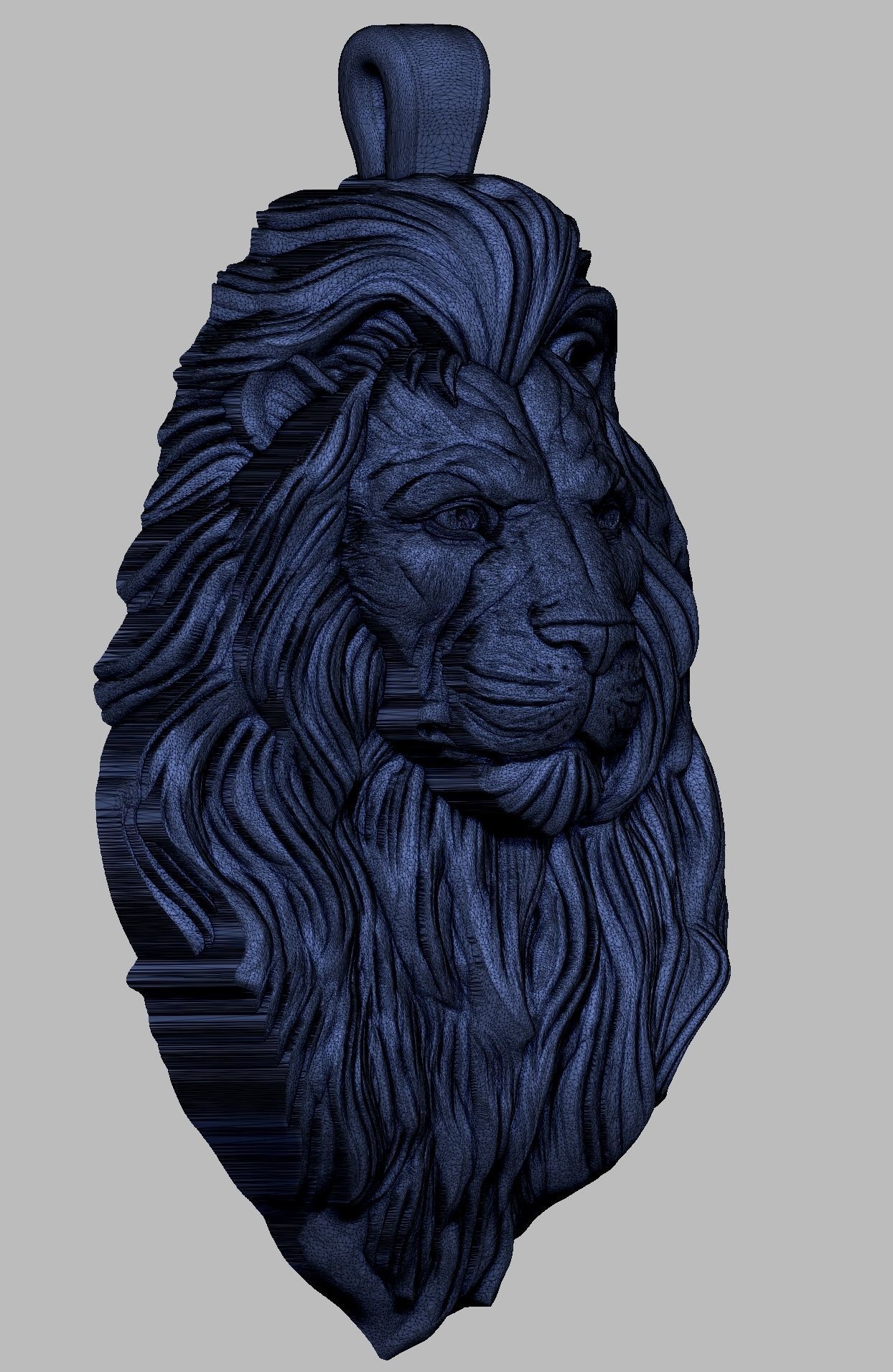 Lion Pendant 3D print model_9