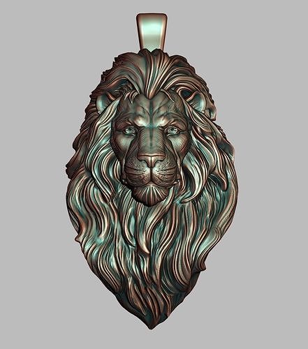 Lion Pendant  3D print model