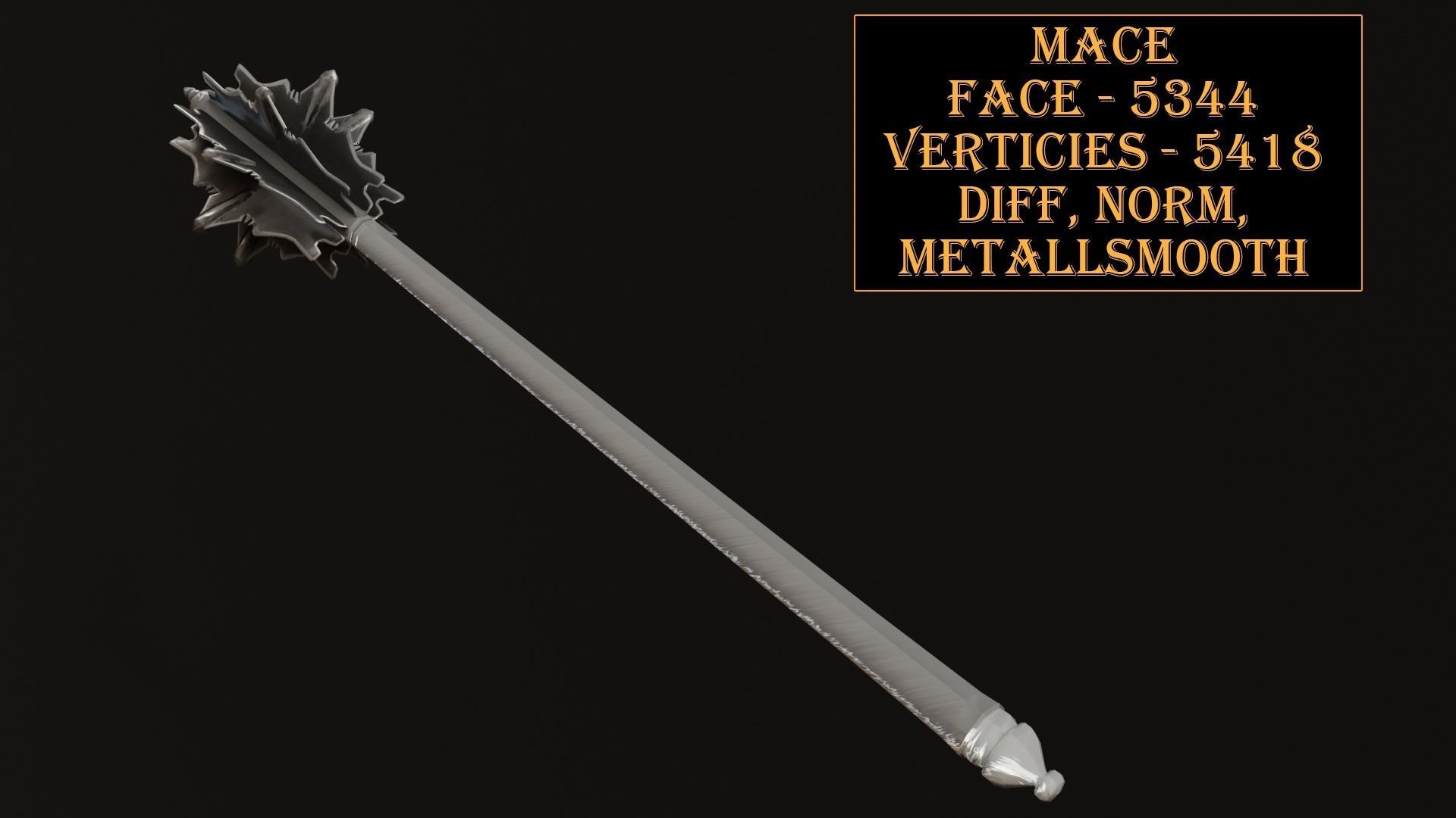 Medieval Weapons Pack Low-poly 3D model_3