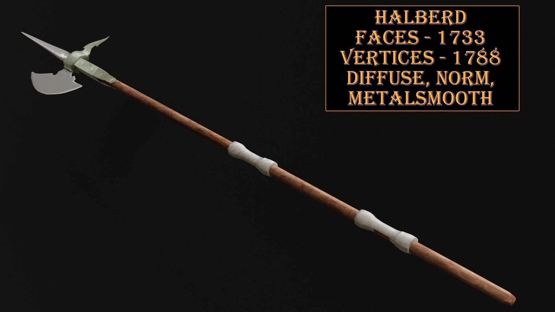 Medieval Weapons Pack Low-poly 3D model_4