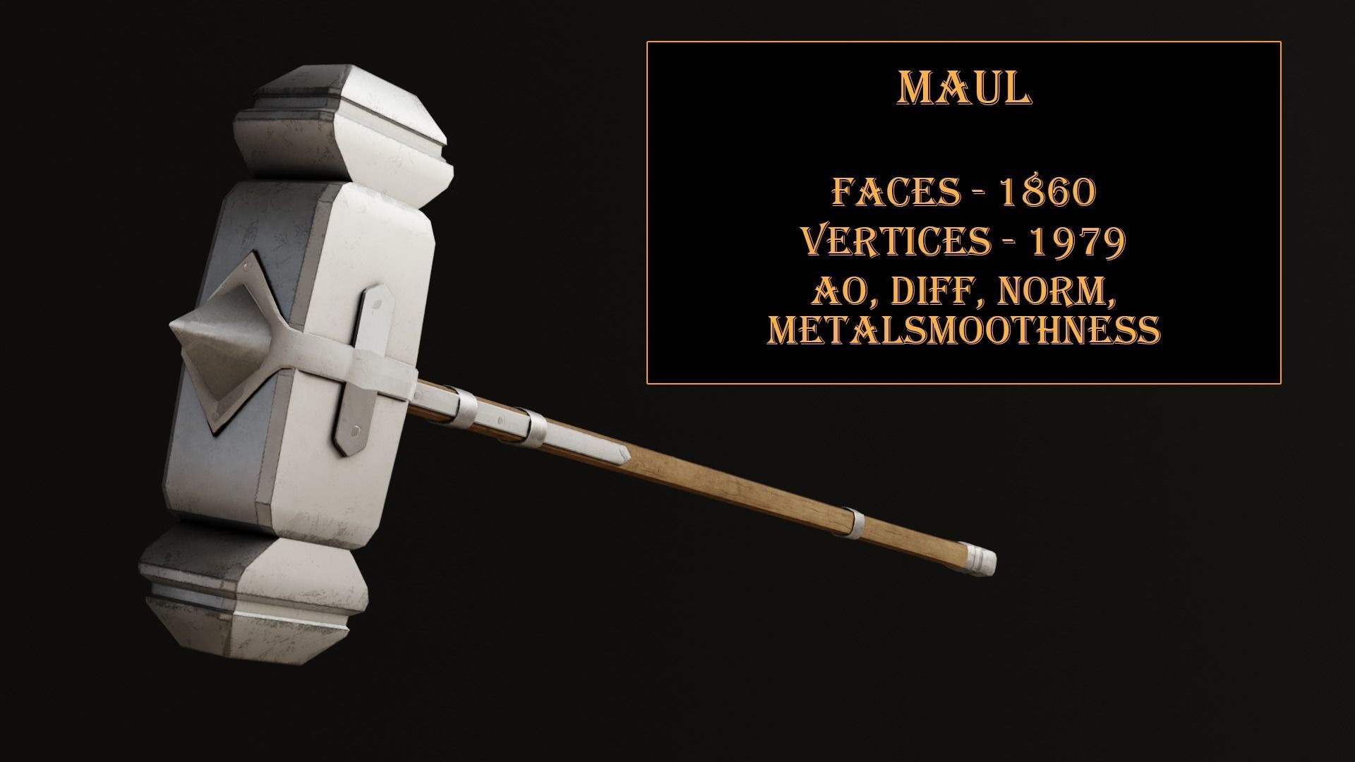 Medieval Weapons Pack Low-poly 3D model_1