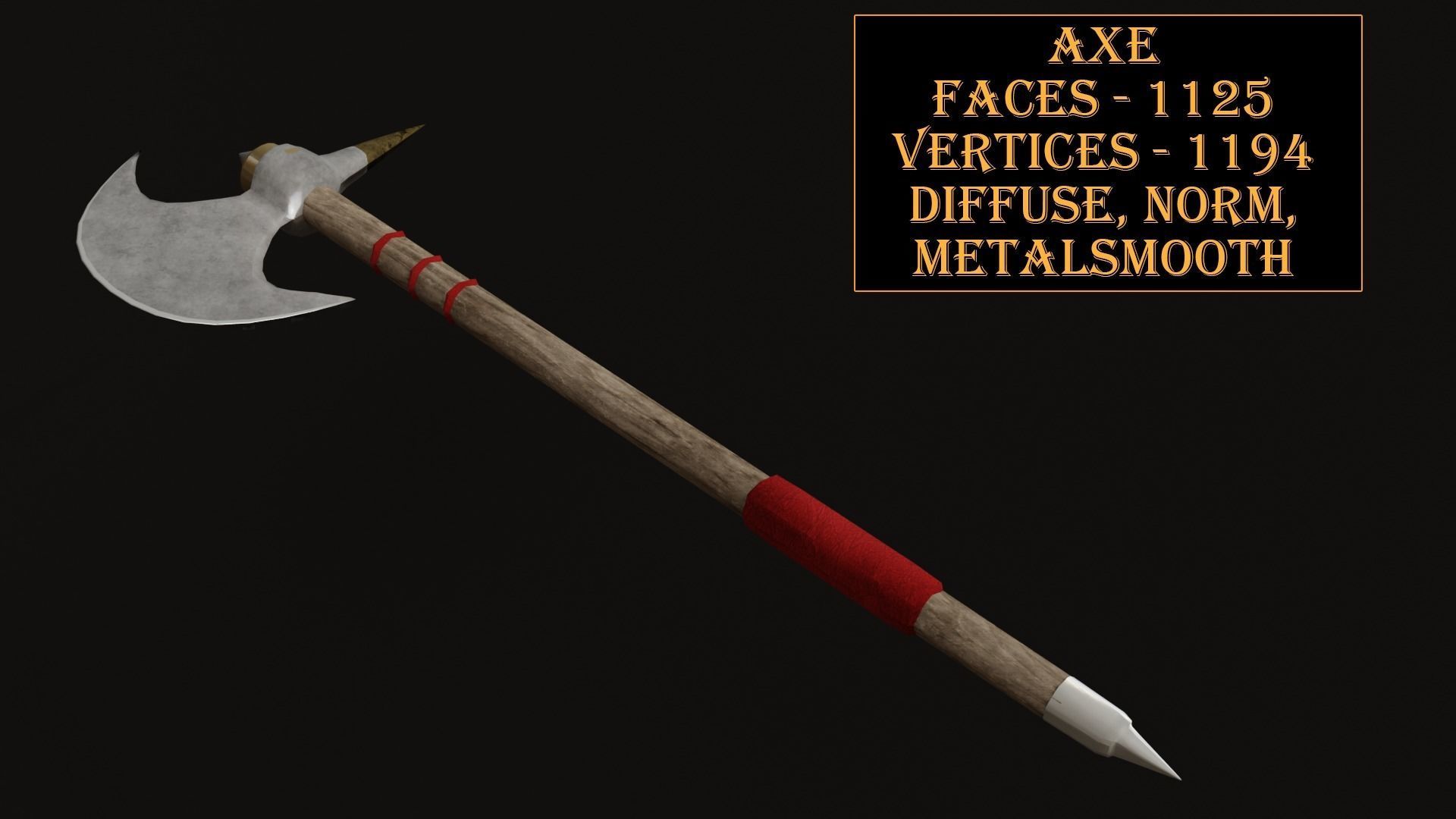 Medieval Weapons Pack Low-poly 3D model_6
