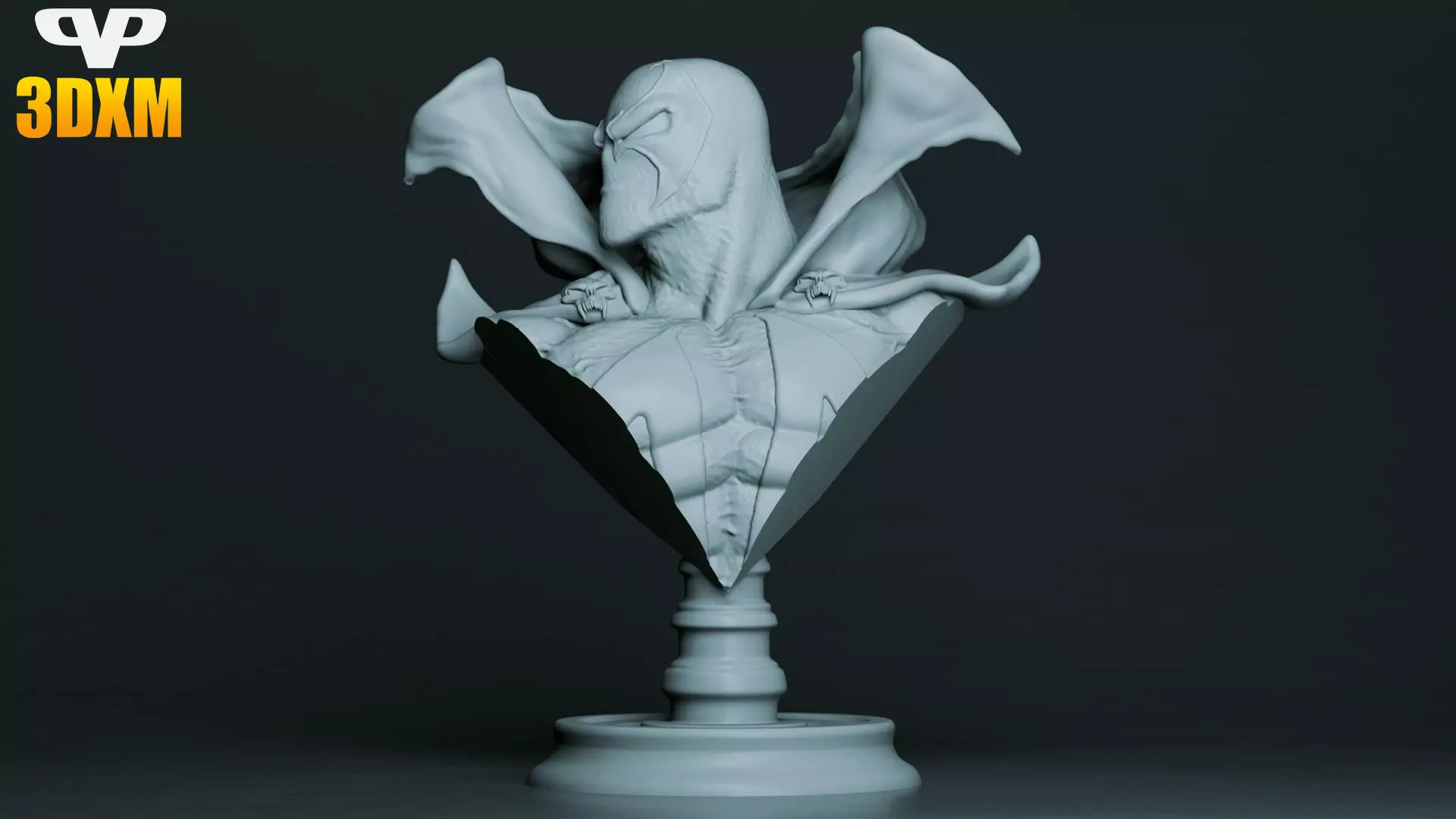 Spawn Bust for 3D Printing STL 3D print model_0