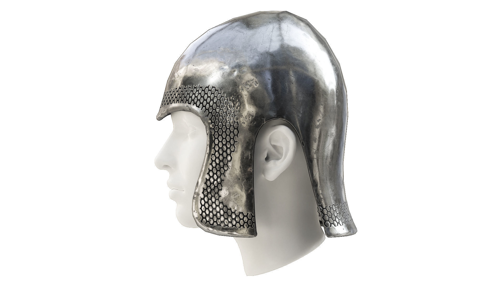 Medieval Helmet  Low-poly  3D Model Collection_23