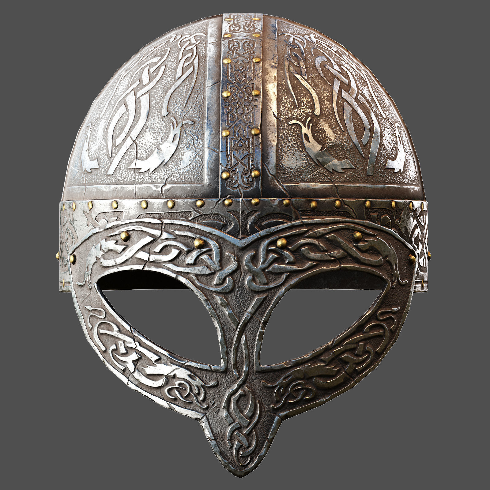 Medieval Helmet  Low-poly  3D Model Collection_26