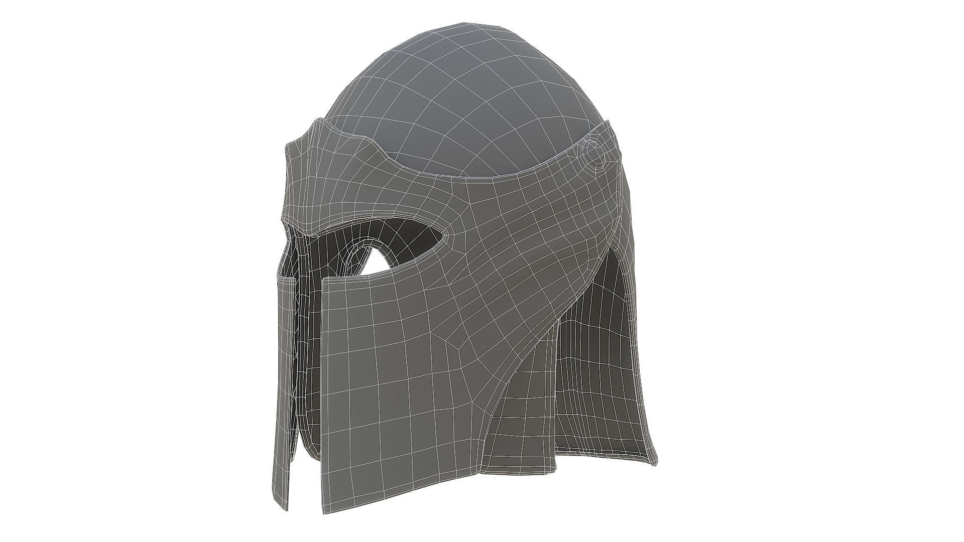 Medieval Helmet  Low-poly  3D Model Collection_9