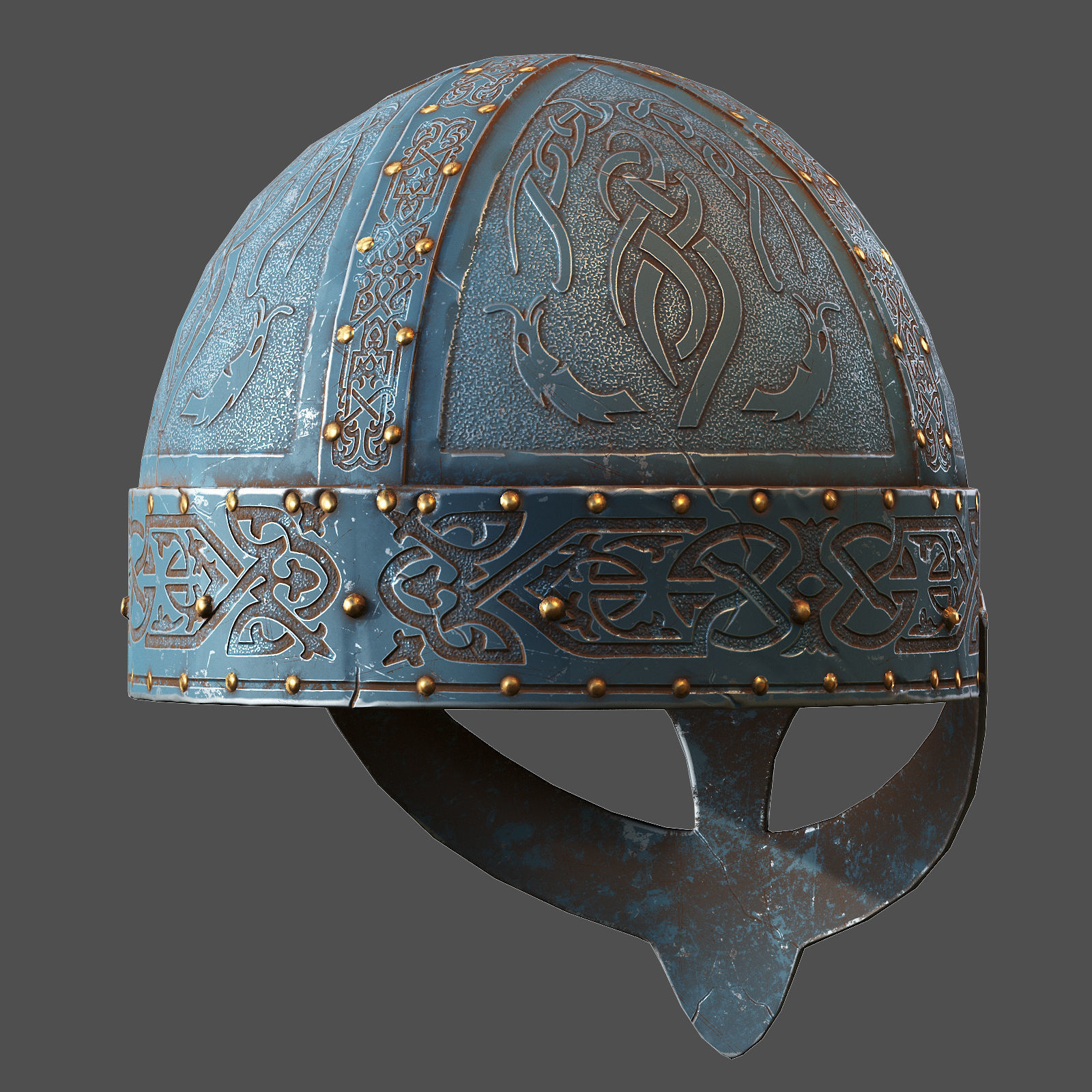 Medieval Helmet  Low-poly  3D Model Collection_30