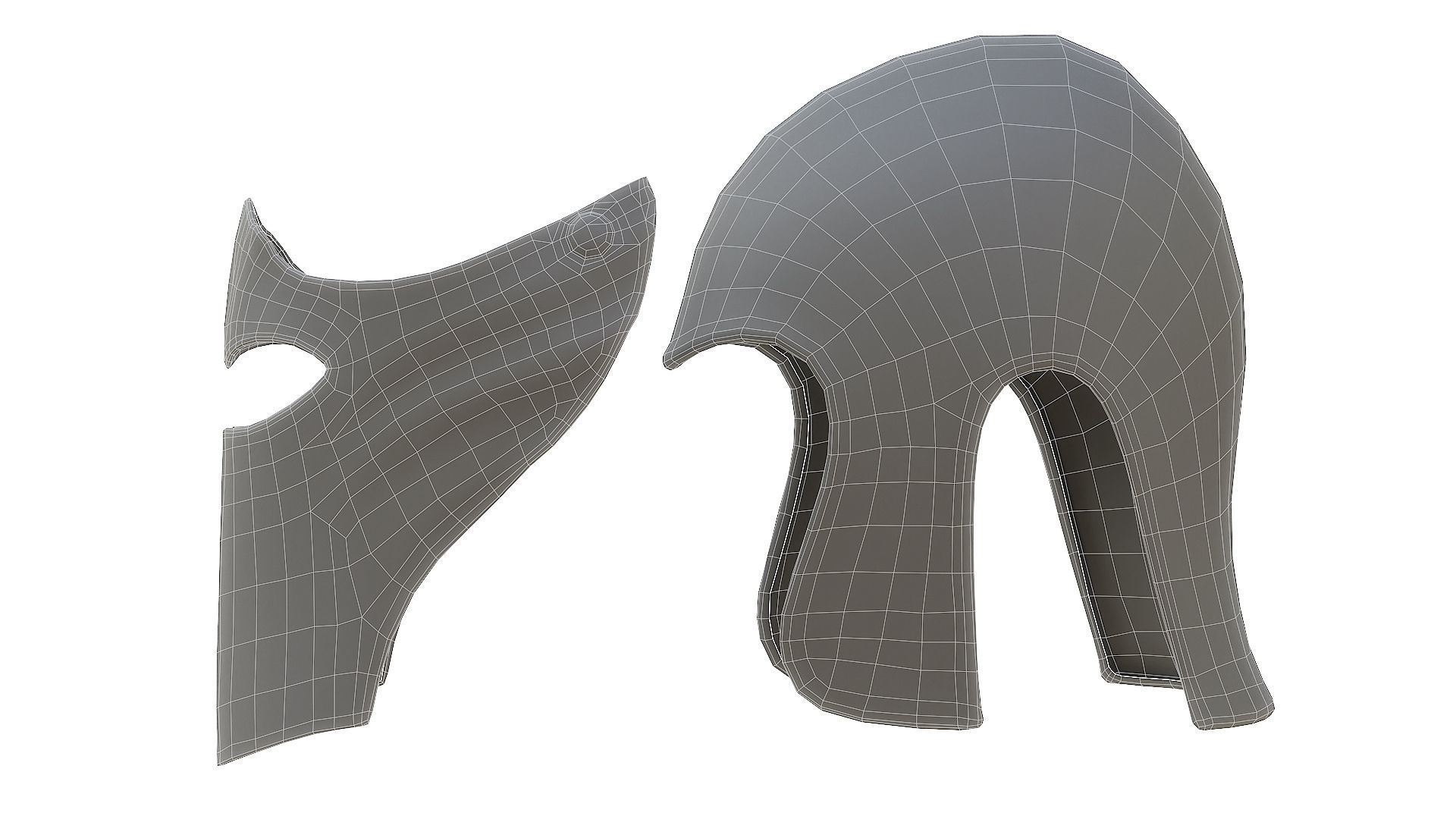 Medieval Helmet  Low-poly  3D Model Collection_20