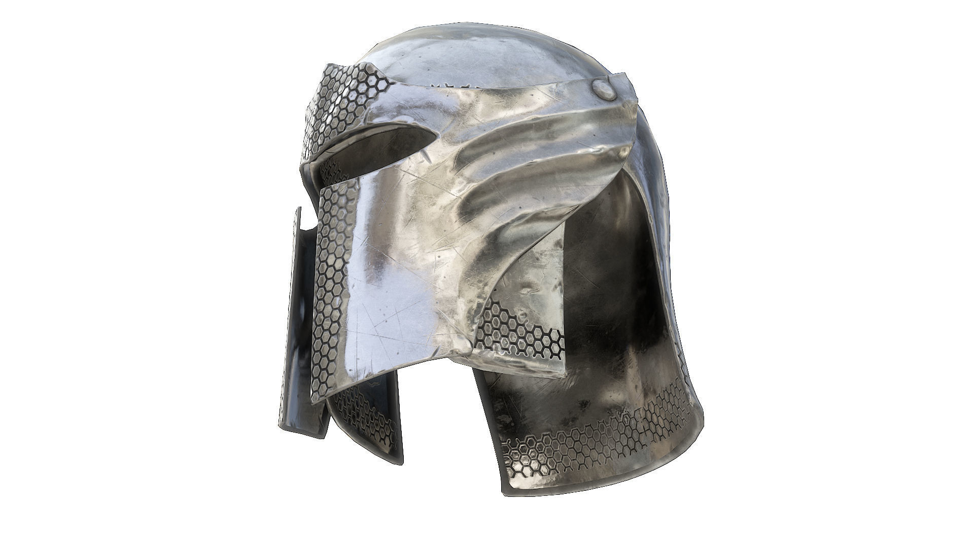 Medieval Helmet  Low-poly  3D Model Collection_16