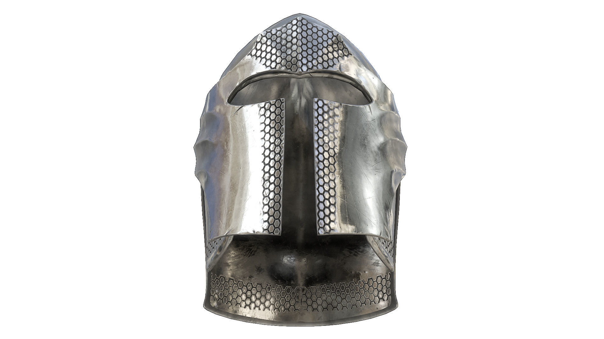 Medieval Helmet  Low-poly  3D Model Collection_11