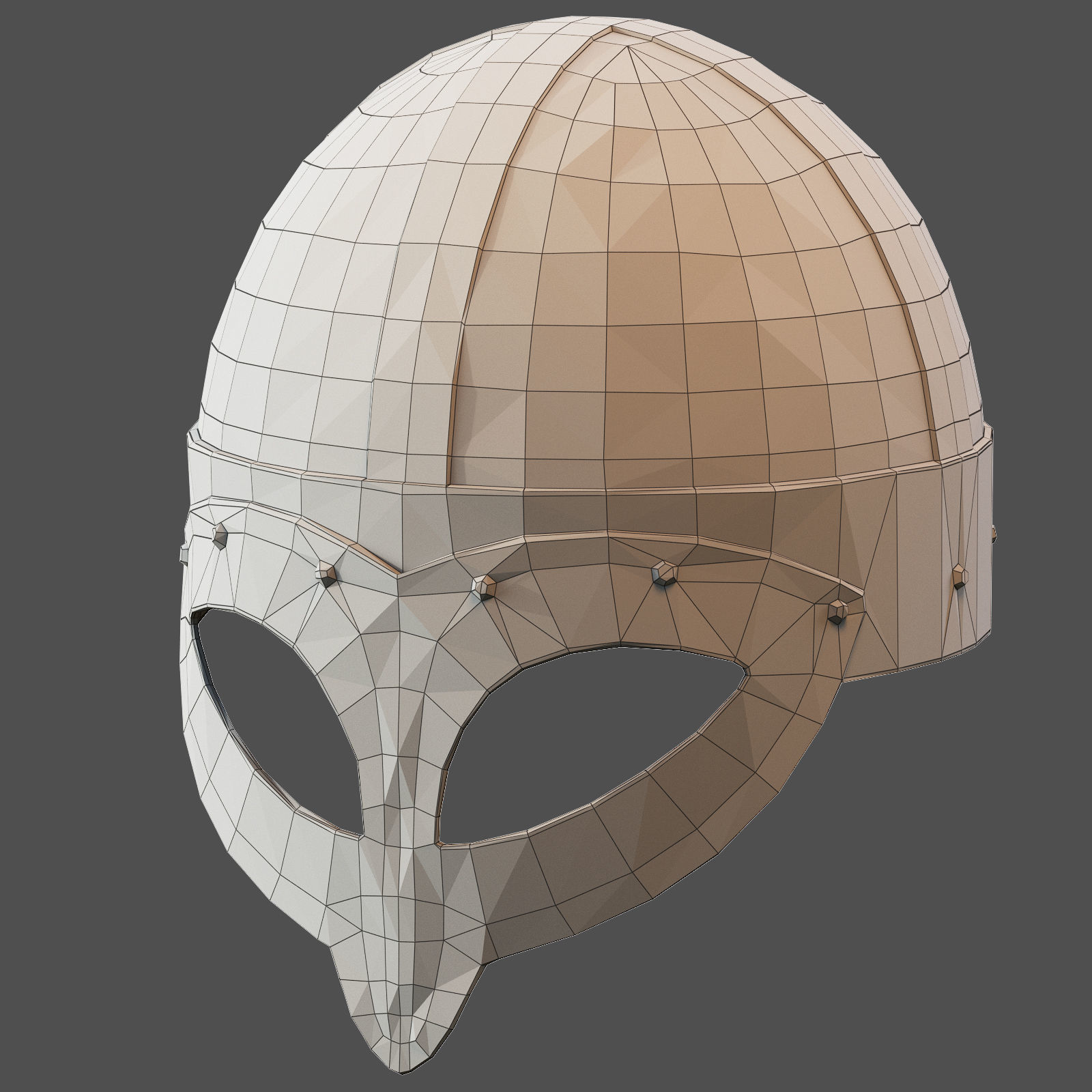 Medieval Helmet  Low-poly  3D Model Collection_29