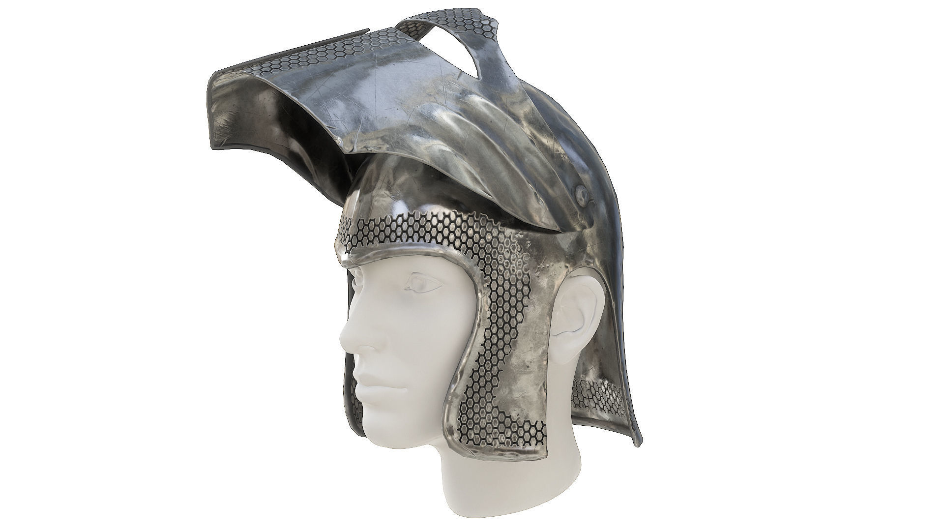 Medieval Helmet  Low-poly  3D Model Collection_10