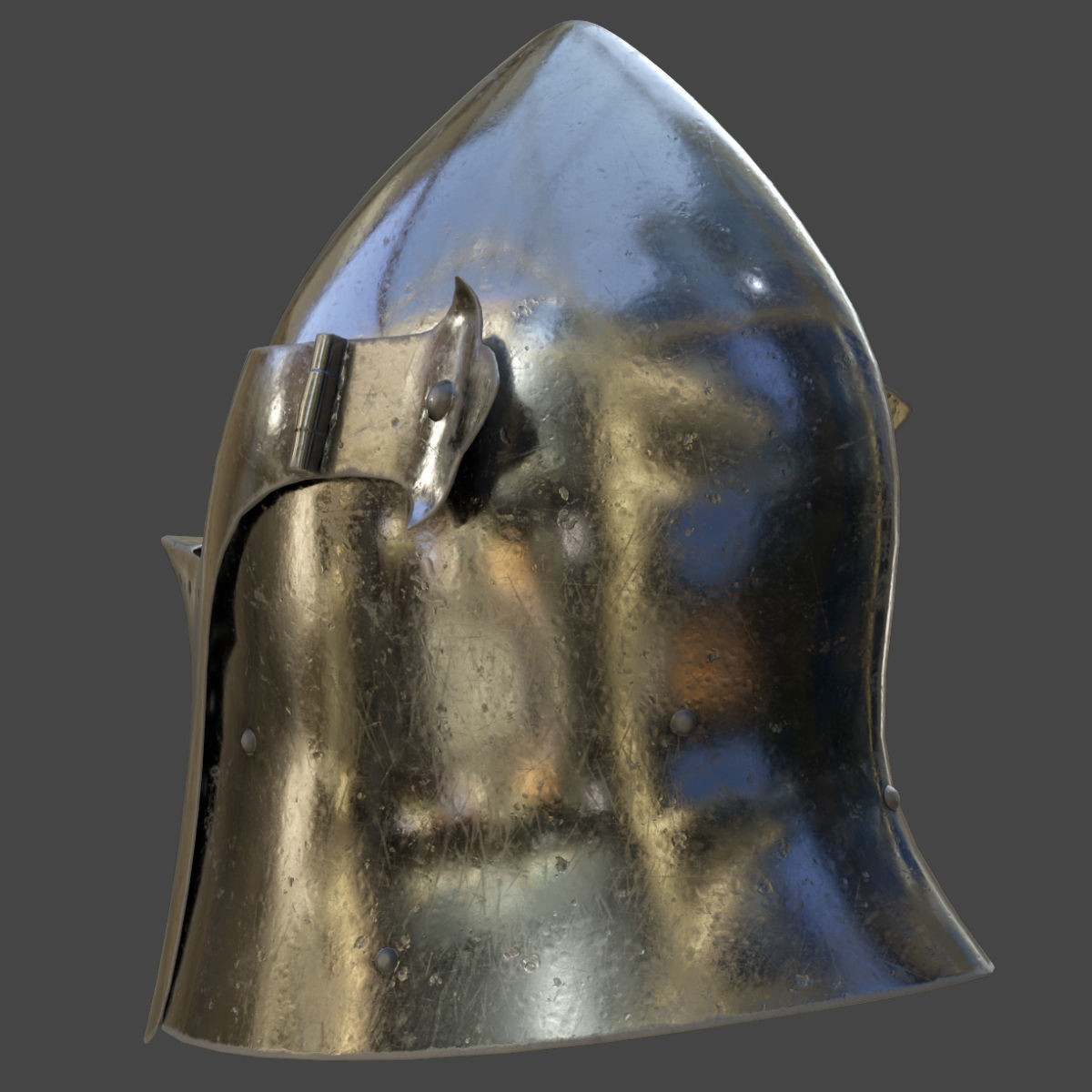 Medieval Helmet  Low-poly  3D Model Collection_37