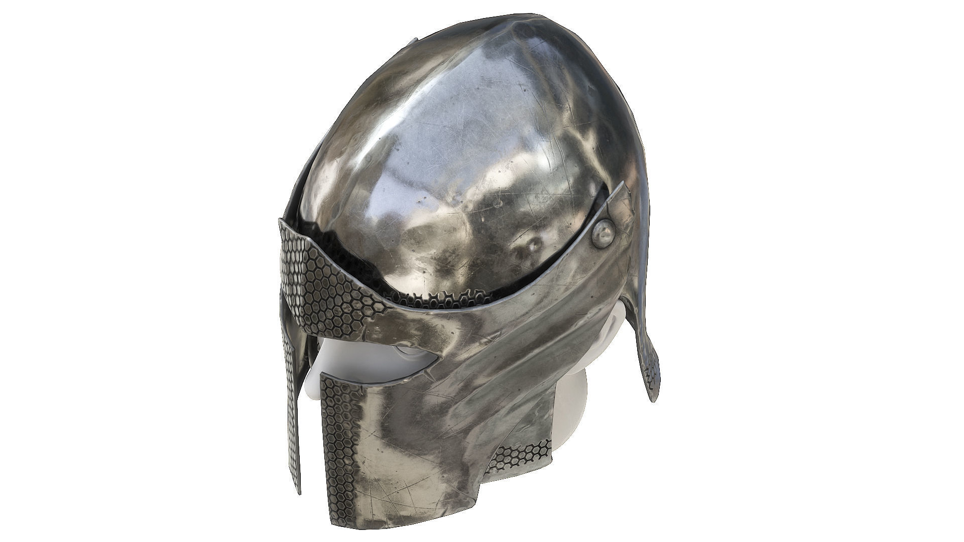 Medieval Helmet  Low-poly  3D Model Collection_14