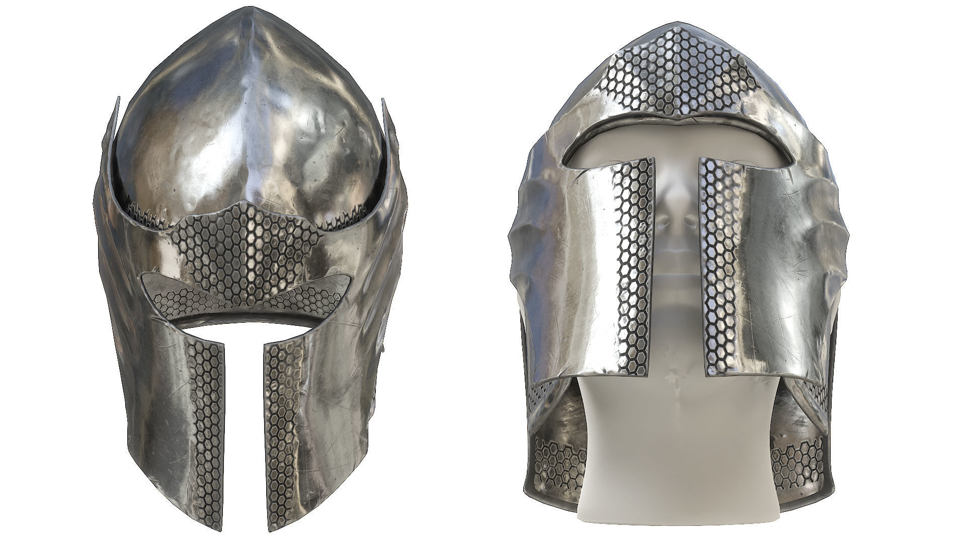 Medieval Helmet  Low-poly  3D Model Collection_24