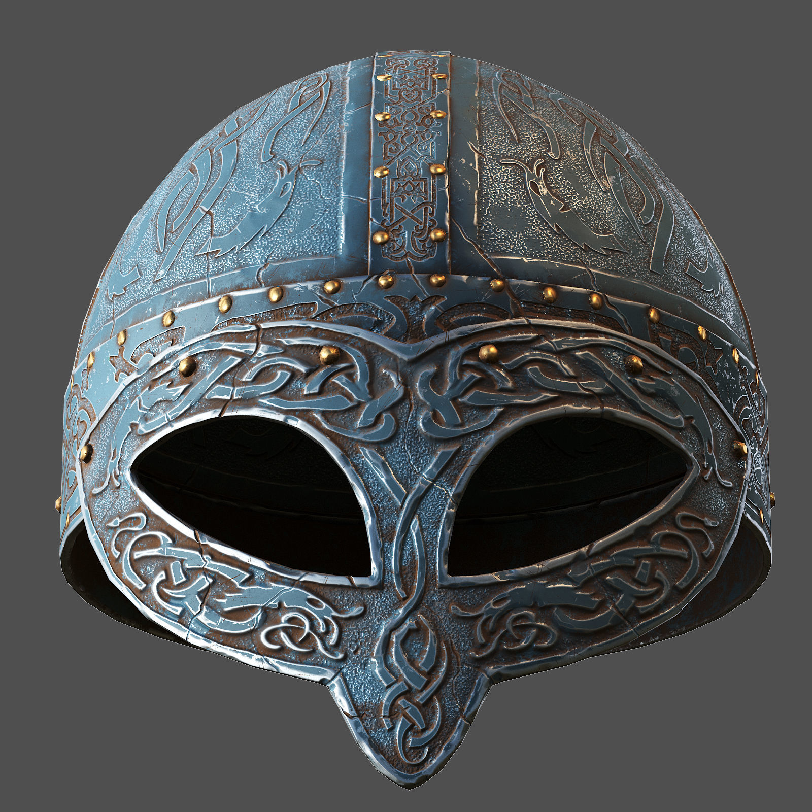 Medieval Helmet  Low-poly  3D Model Collection_27