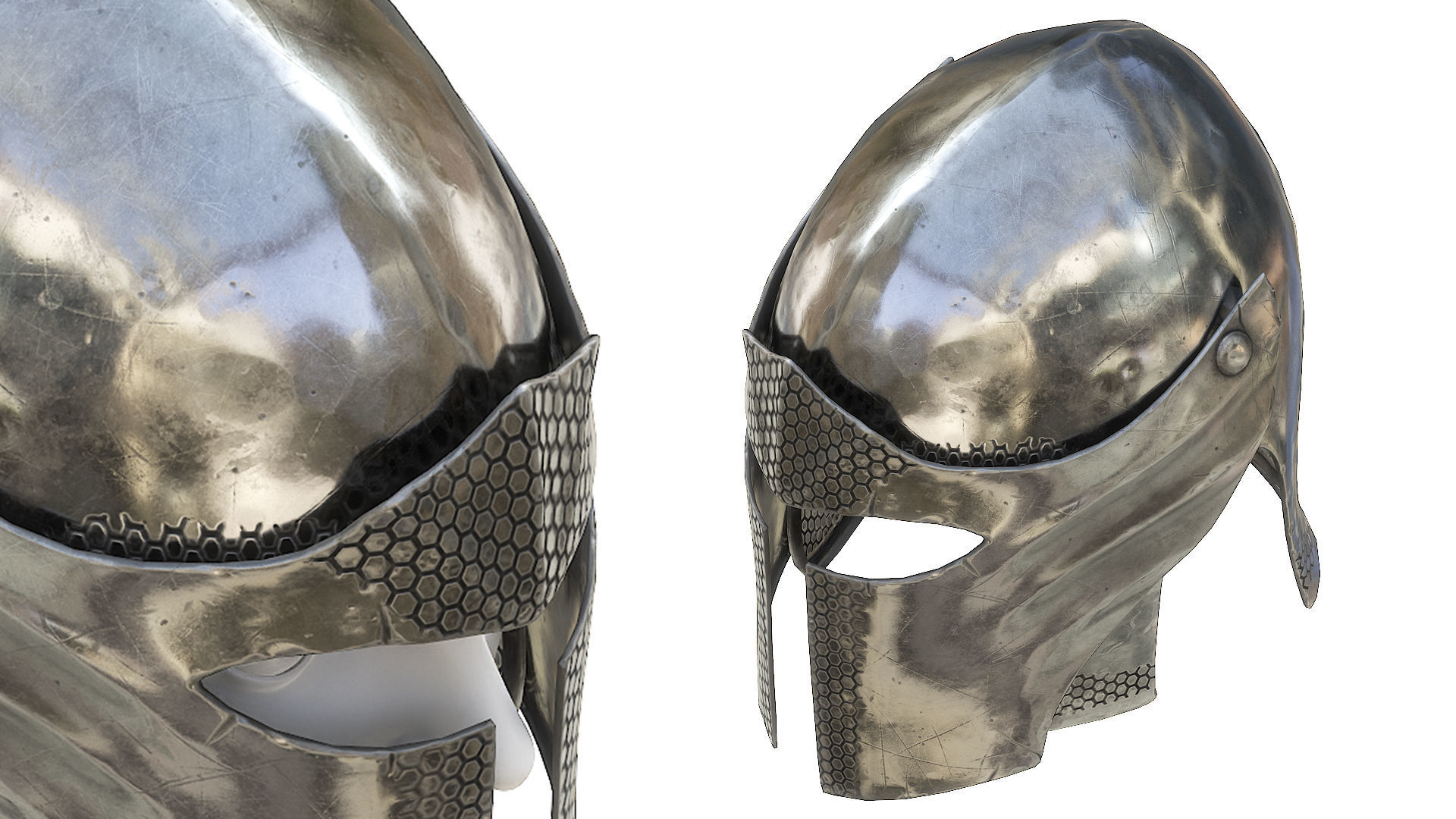 Medieval Helmet  Low-poly  3D Model Collection_25