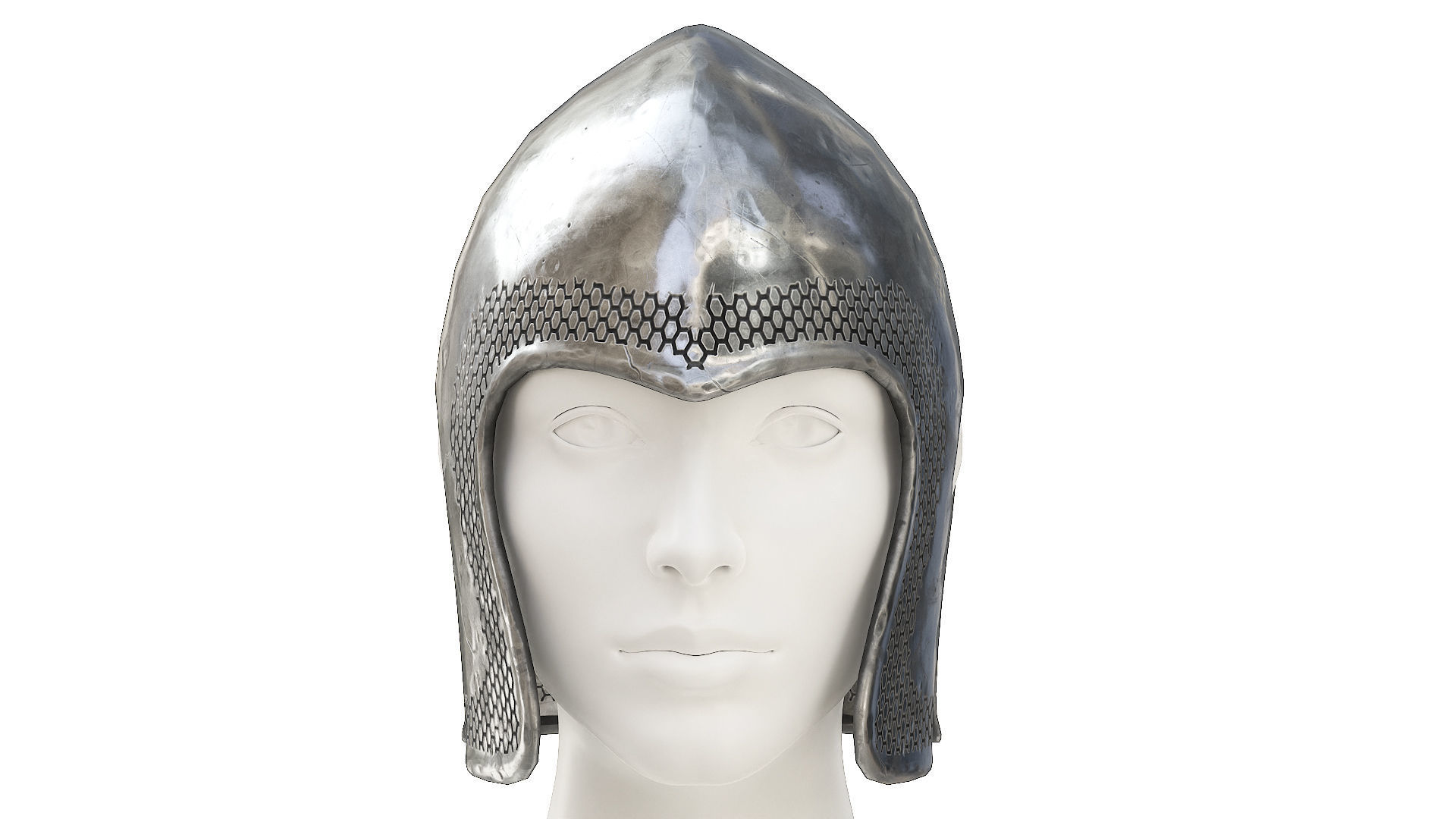 Medieval Helmet  Low-poly  3D Model Collection_12