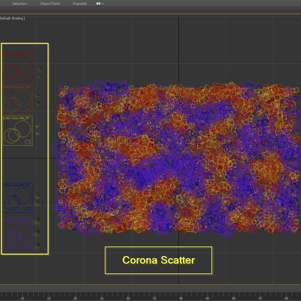Meadow Lawn Grassland Set 002 3D model_5