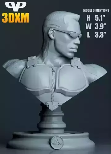 Blade Bust for 3D Printing STL