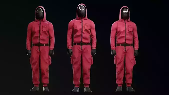  Soldier Squid Game Low-poly 3D model