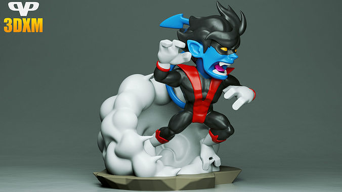 Nightcrawler Chibi for 3D Printing STL 3D print model