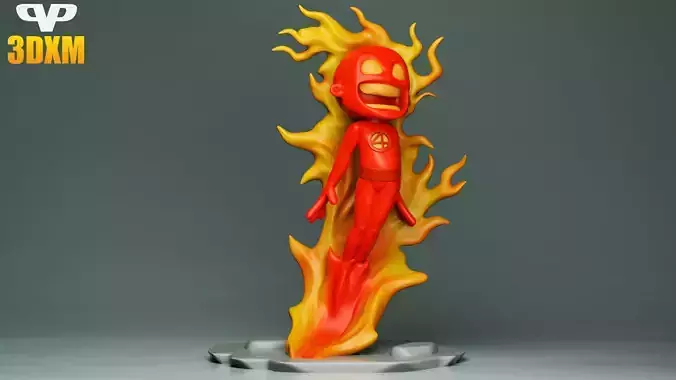 Human Tourch Chibi for 3D Printing STL