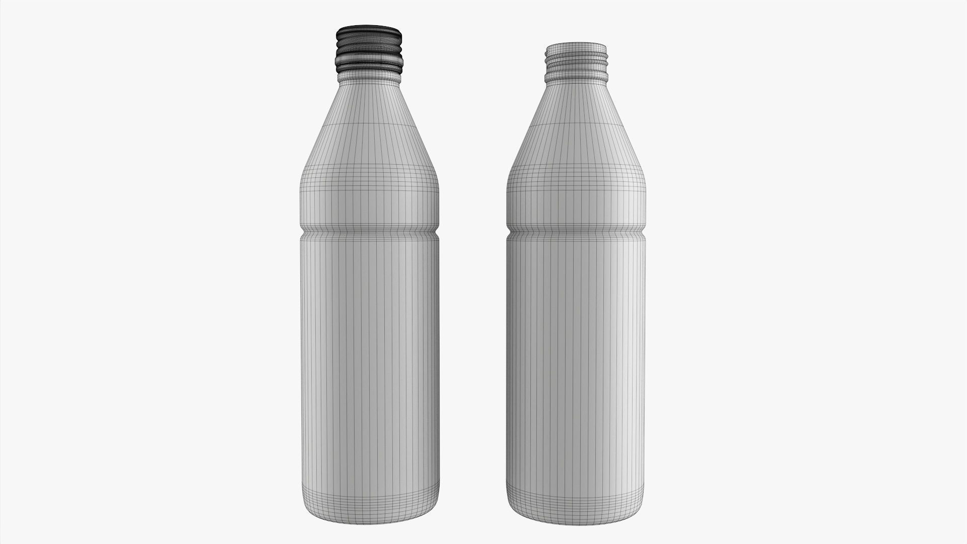 Glass soft drink soda water bottle 13 3D model_6