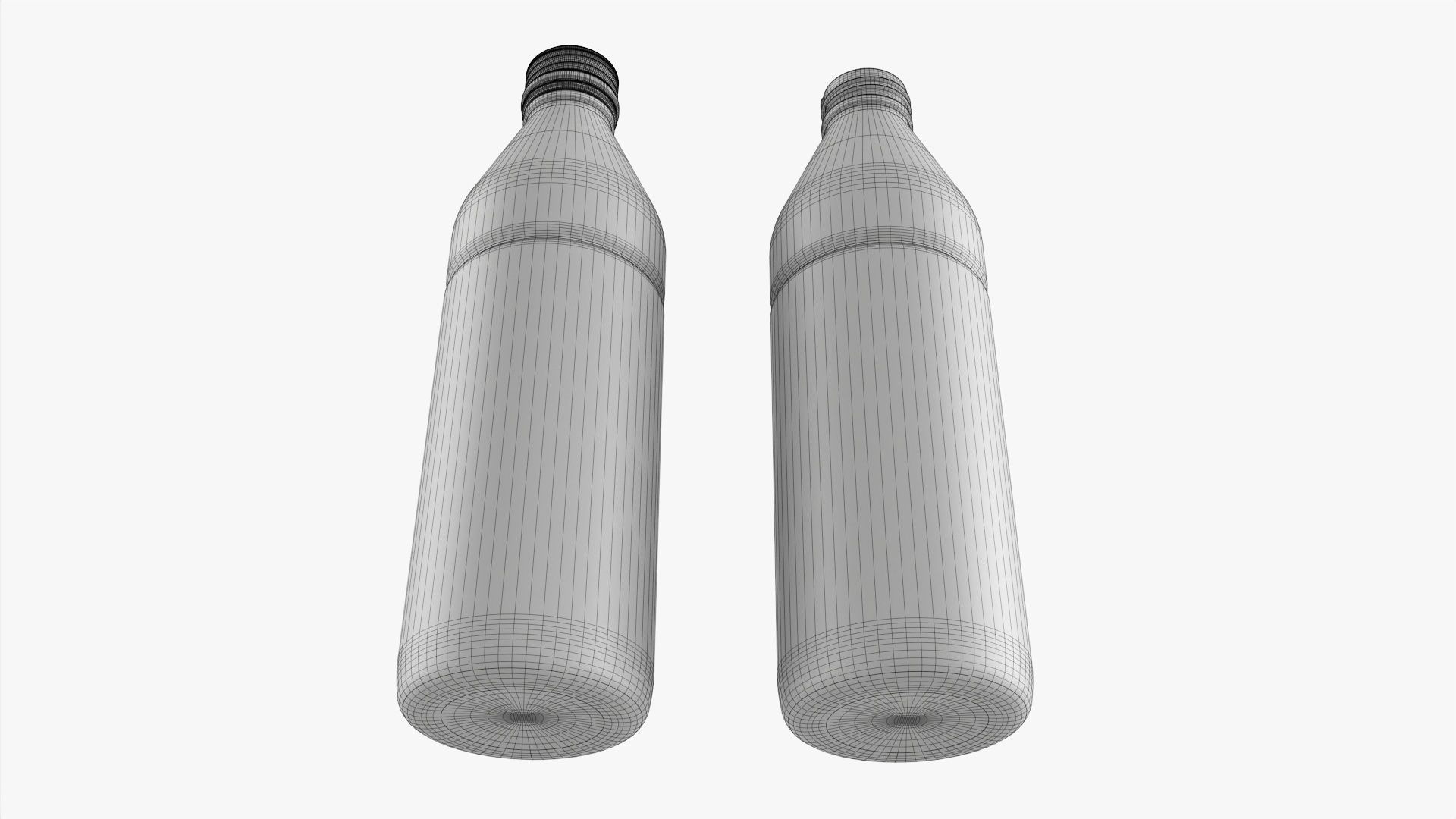 Glass soft drink soda water bottle 13 3D model_7