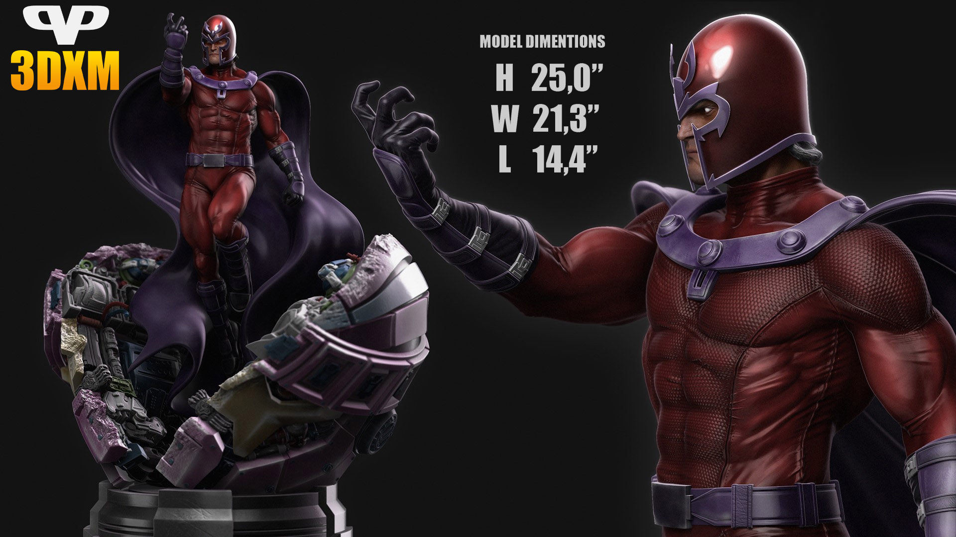 Magneto for 3D Printing STL 3D print model_6