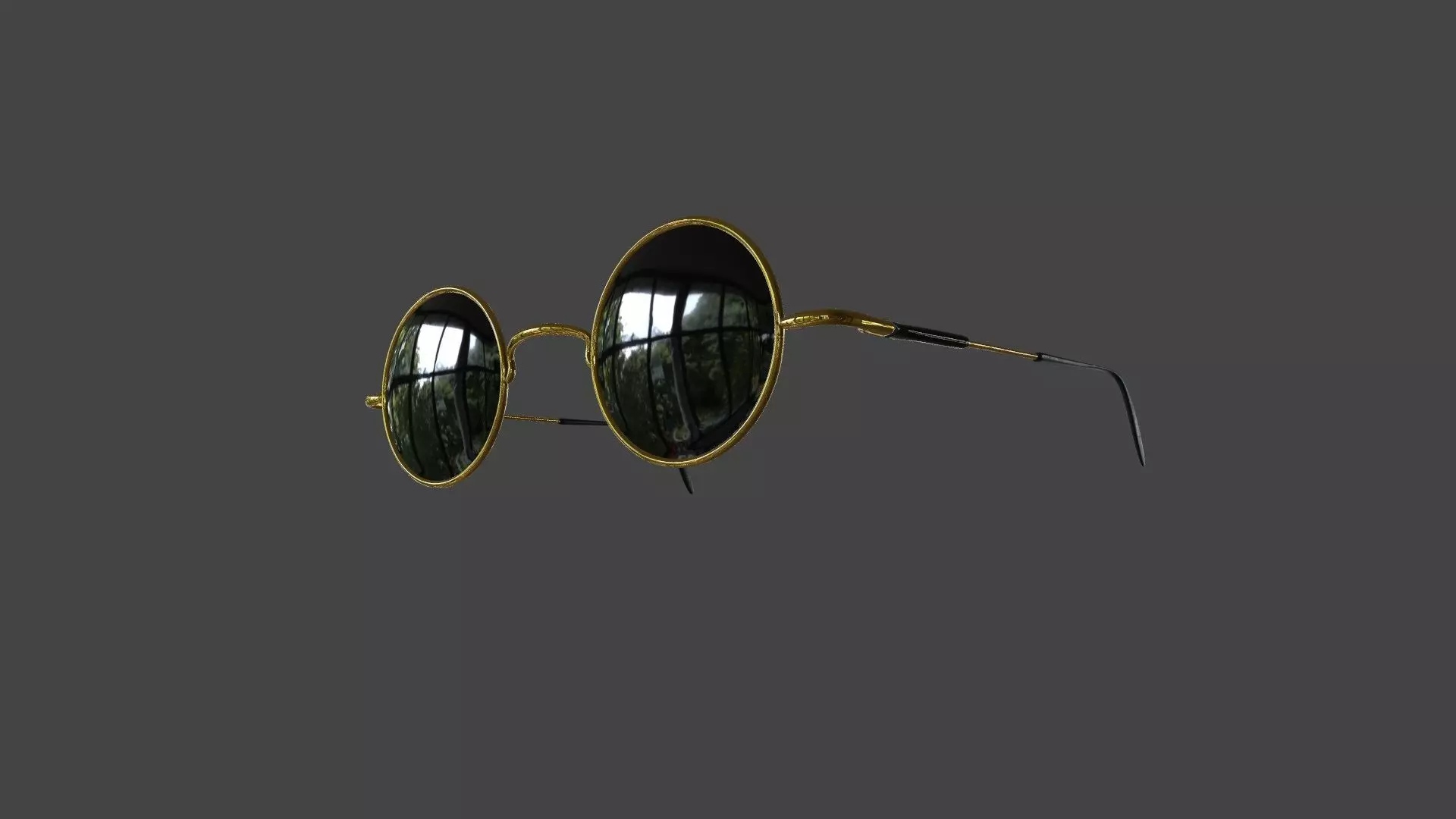 GLSS-002 Round sunglasses 3D model_0