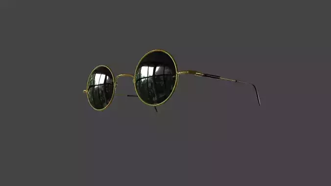 GLSS-002 Round sunglasses 3D model